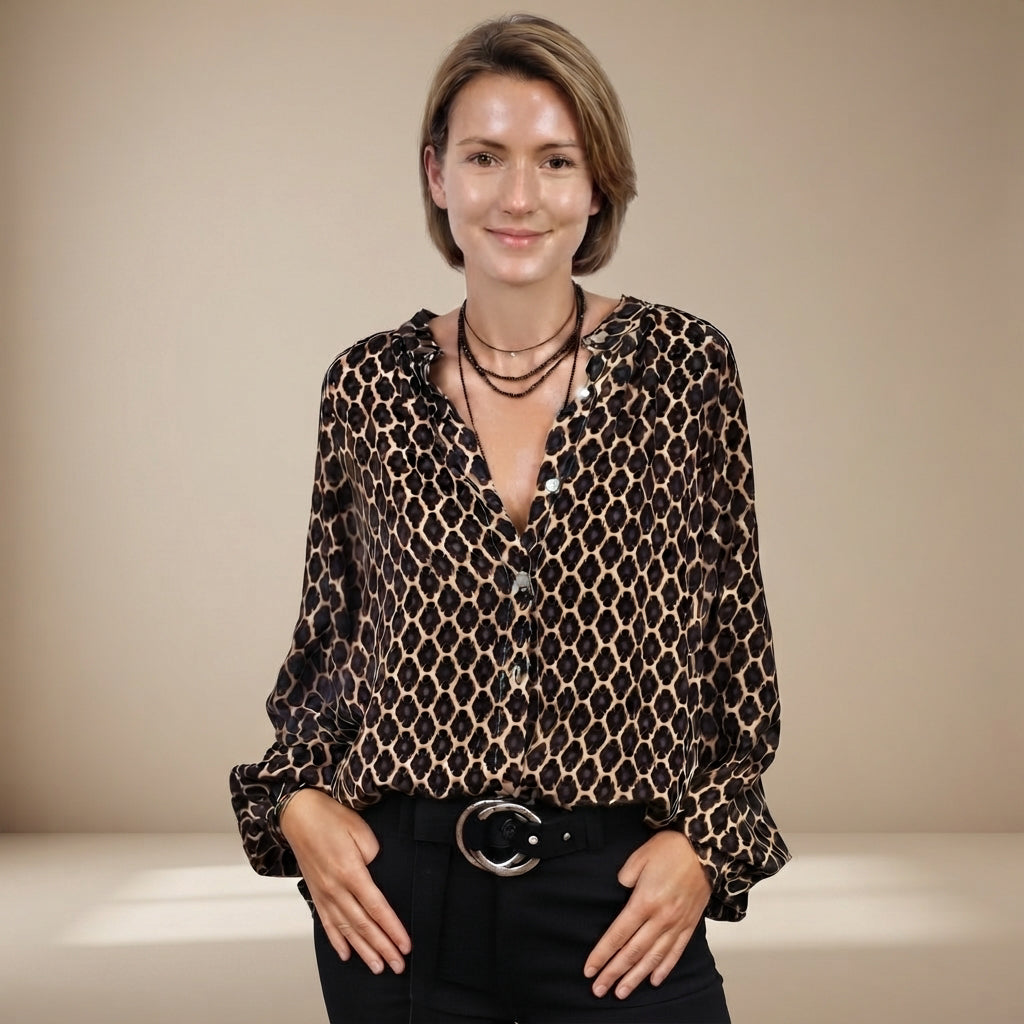 Zaida - Swobodna bluzka z guzikami