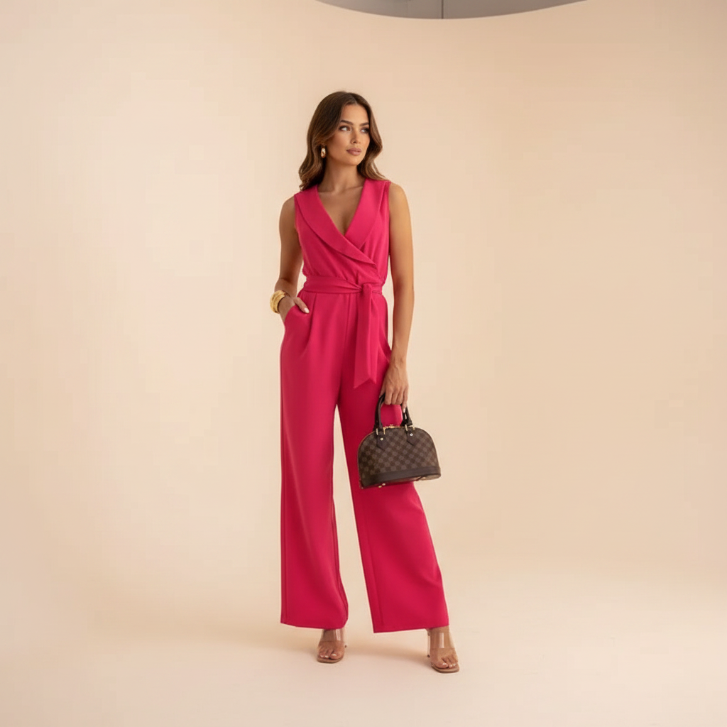 Charry - Elegancki Kombinezon Bez Rękawów