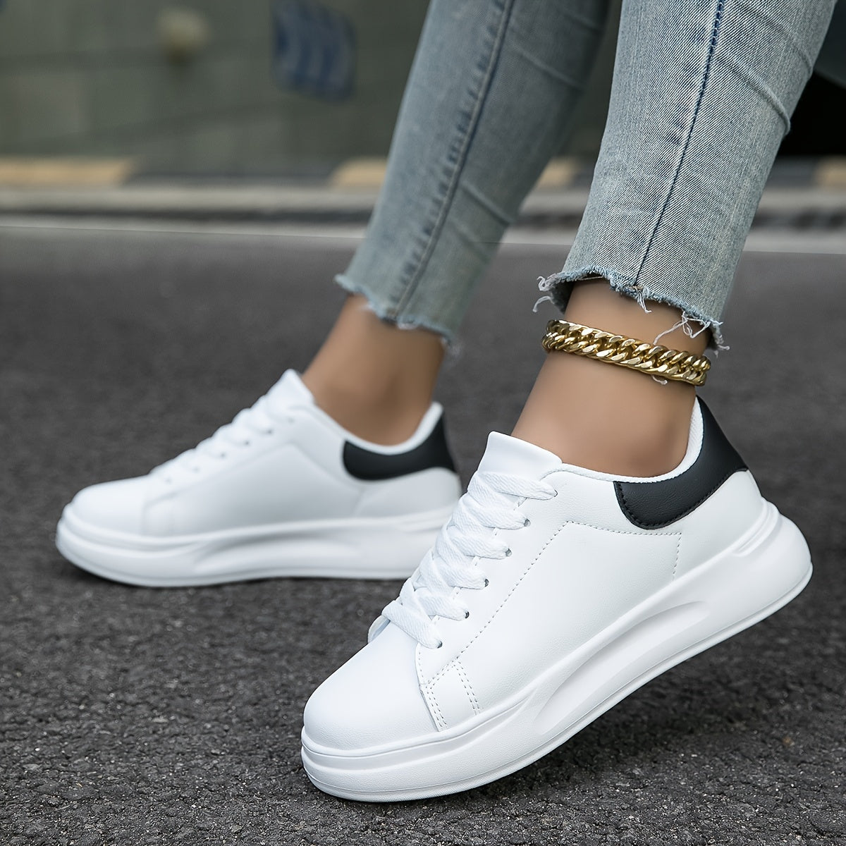 Layla - Białe damskie sneakersy do codziennego stylu