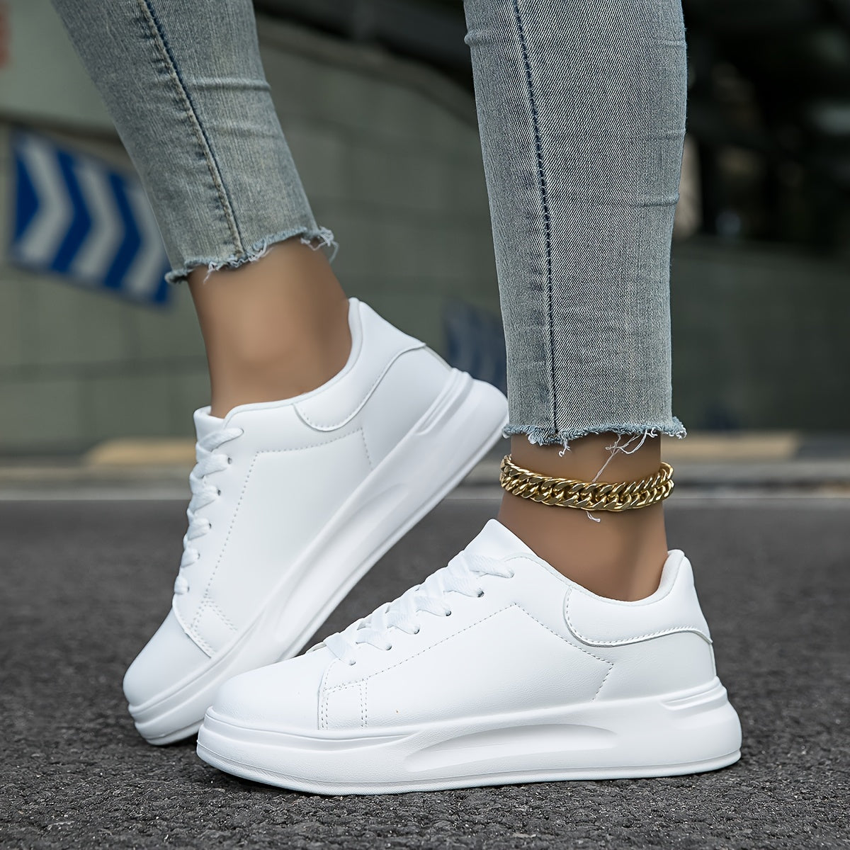 Layla - Białe damskie sneakersy do codziennego stylu