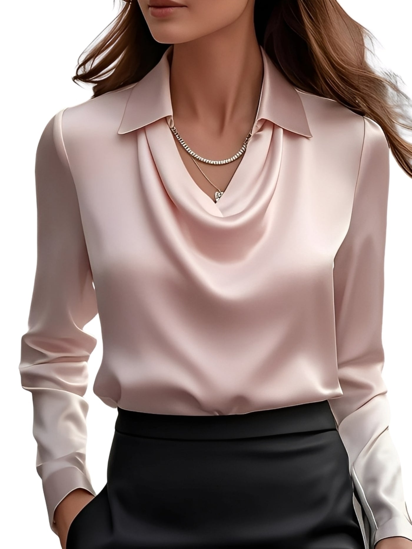 Dionne - Elegancka damska bluzka z długim rękawem