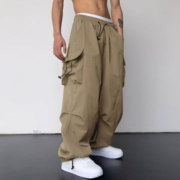 Kaleb - Swobodne spodnie cargo w stylu loose-fit
