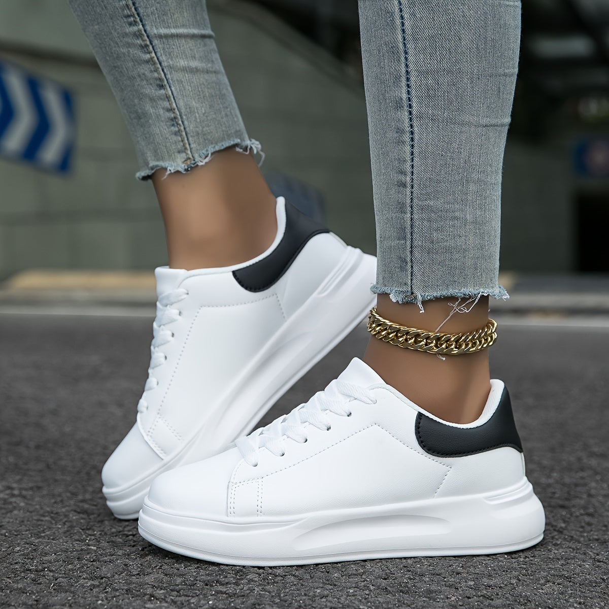 Layla - Białe damskie sneakersy do codziennego stylu