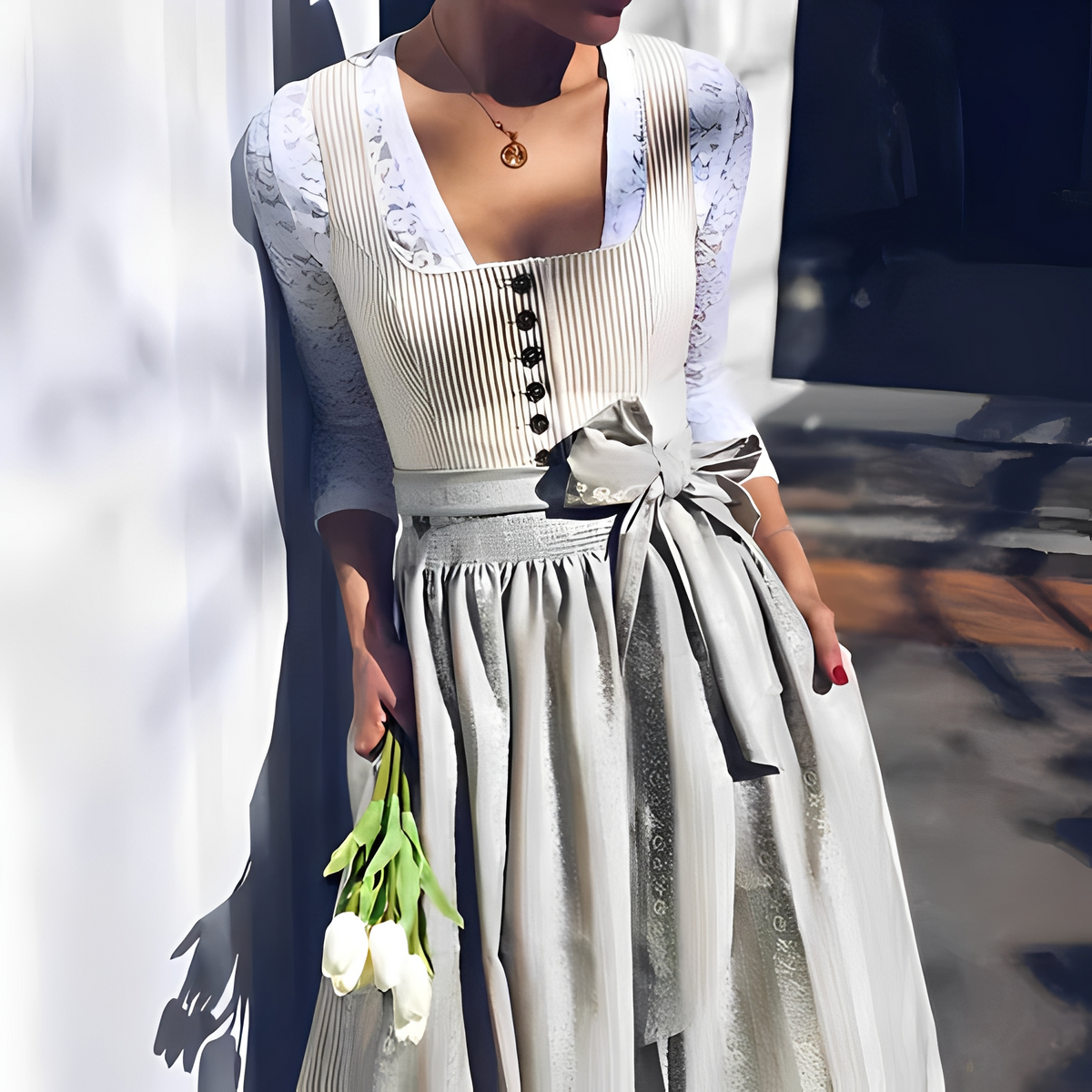 Eleanore - Codzienna Sukienka Dirndl (Podszewka nie jest dołączona)
