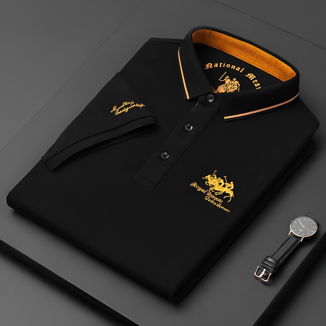 Eduard - Casualowa Koszulka Polo z Półguzikami