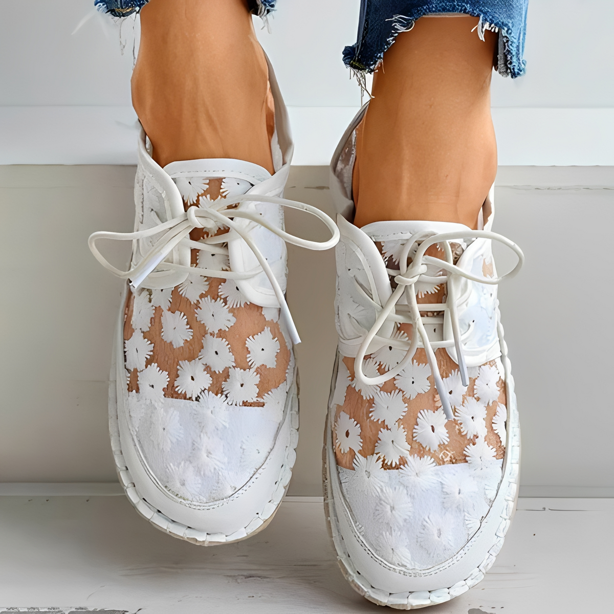 Gloria - Stylowe Kwiatowe Buty