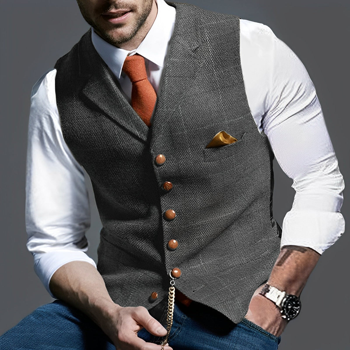 Jasper – Kamizelka męska w stylu vintage