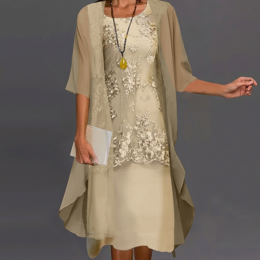 Chonna - Elegancka sukienka dwuczęściowa