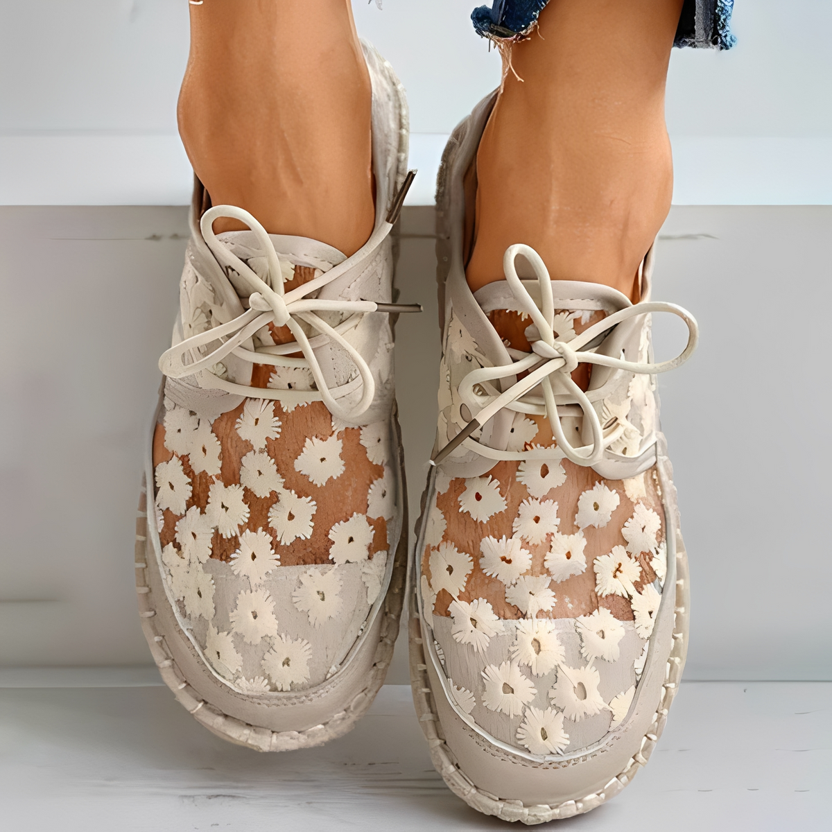 Gloria - Stylowe Kwiatowe Buty
