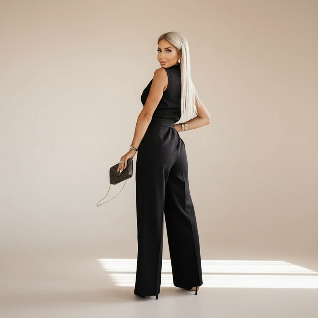 Charry - Elegancki Kombinezon Bez Rękawów