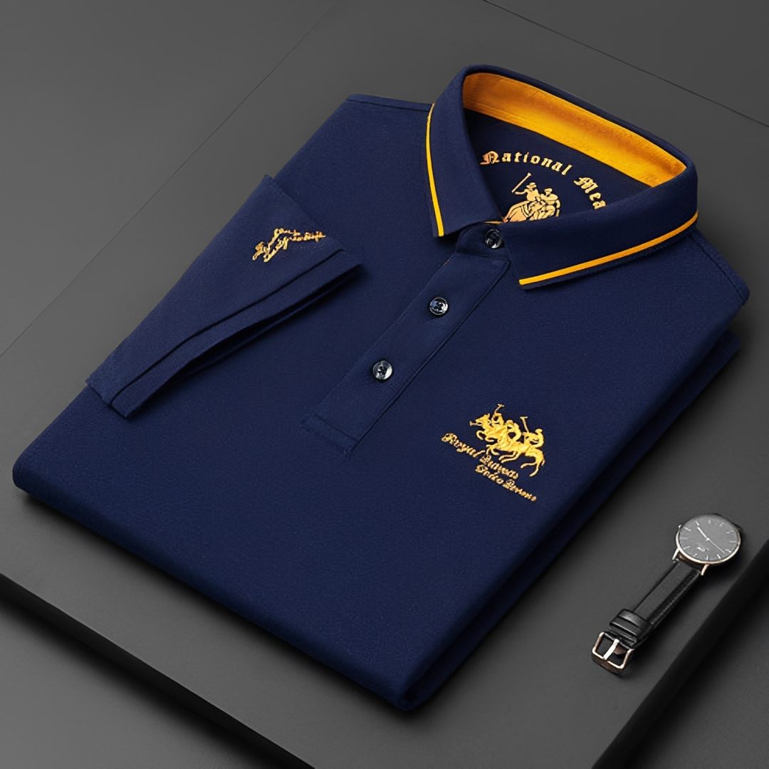 Eduard - Casualowa Koszulka Polo z Półguzikami