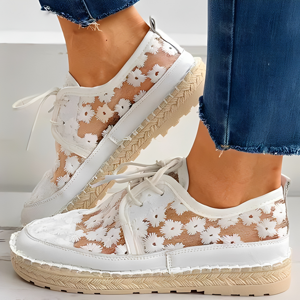 Gloria - Stylowe Kwiatowe Buty