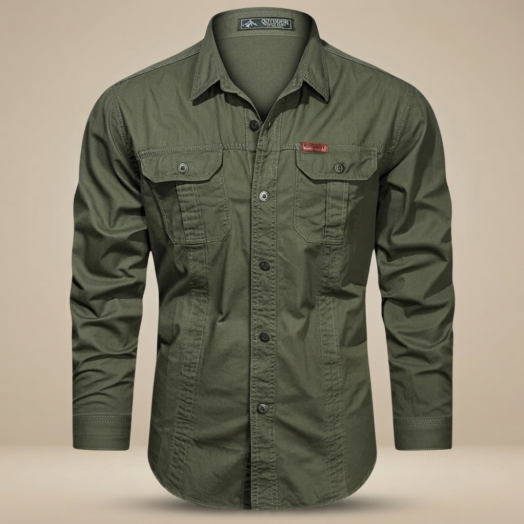 Hayden - Koszula Cargo z Długim Rękawem i Wieloma Kieszeniami