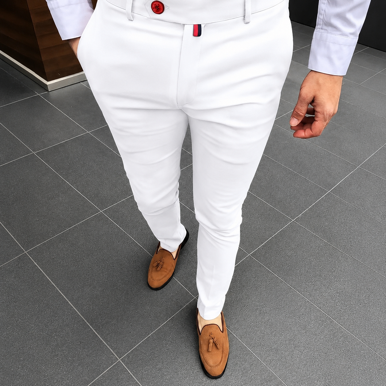 Benji - Eleganckie i ponadczasowe spodnie slim-fit