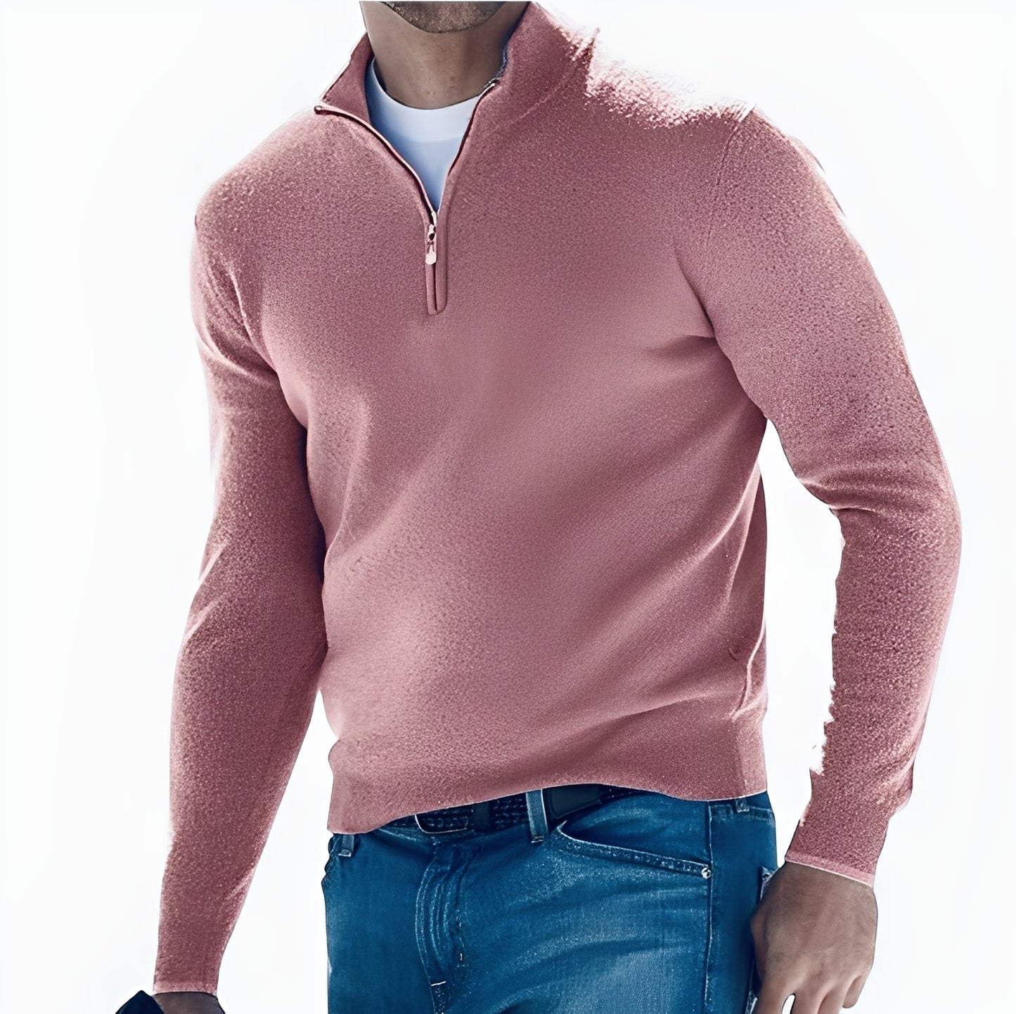 Ralph - Wygodny męski sweter z zamkiem