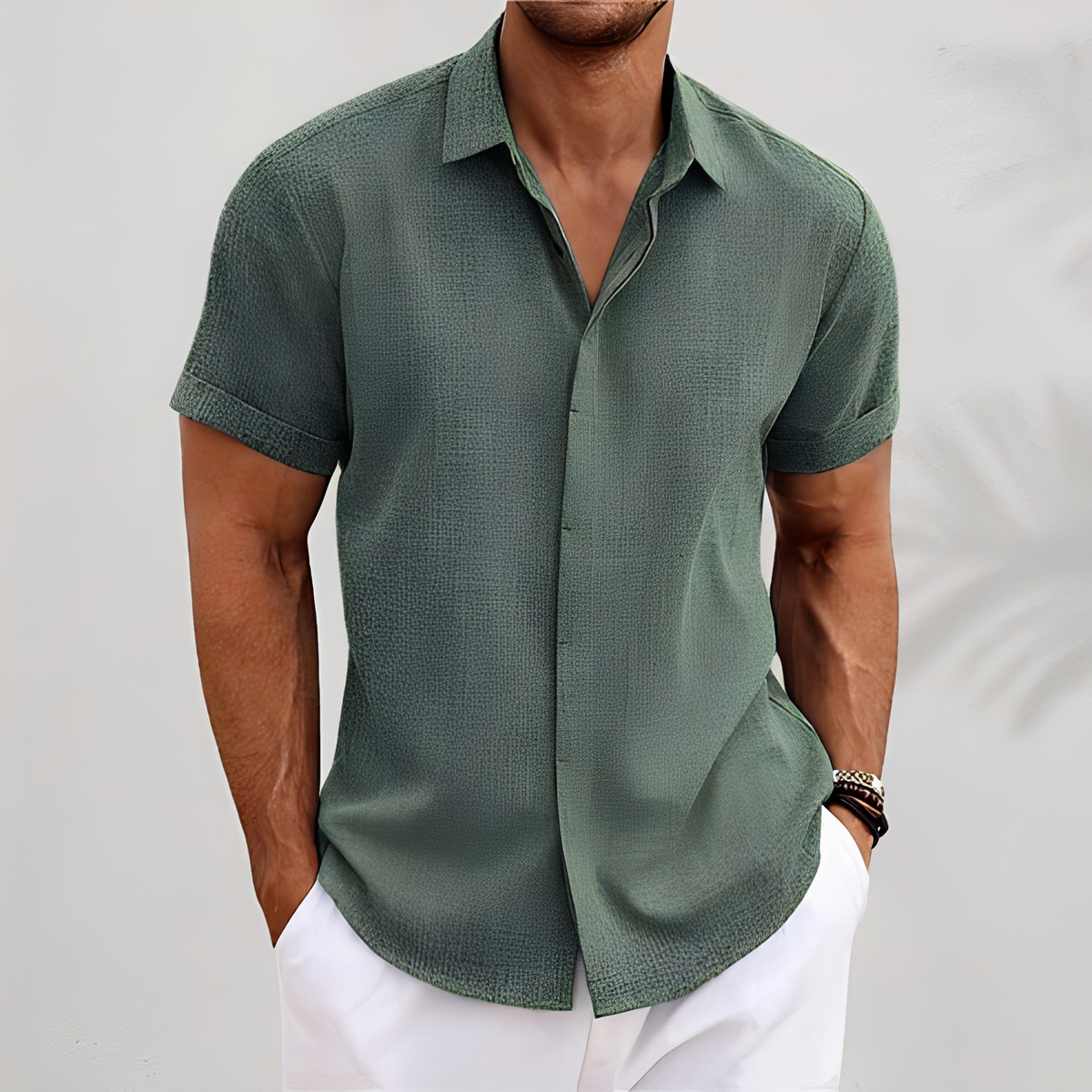 Oberonie - Casualna koszulka polo z krótkim rękawem