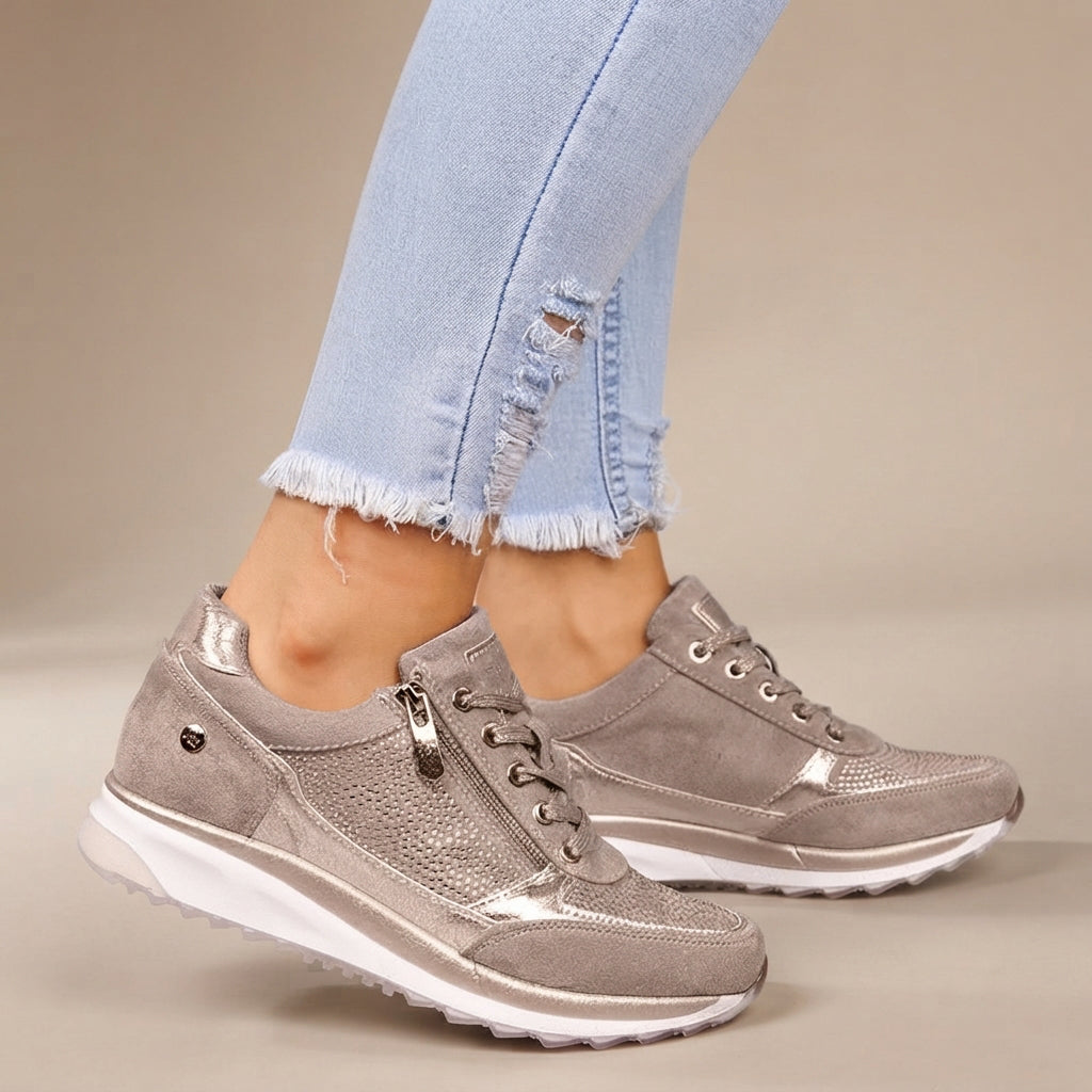 Gayle - Lekkie Wiązane Sneakersy