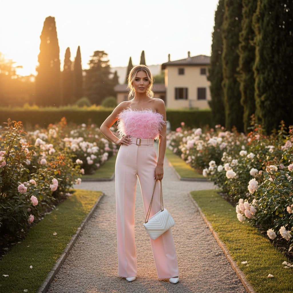 Florainne - Stylowy Kombinezon Bez Ramiączek