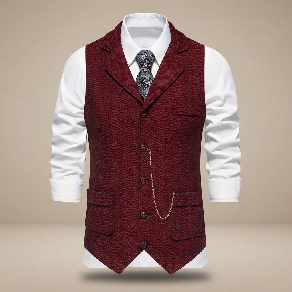 Clayton - Klasyczna Kamizelka Retro