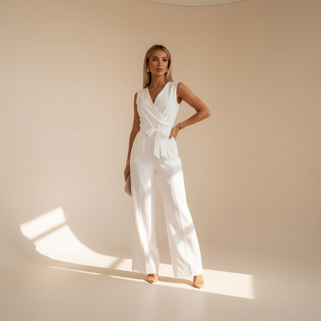 Charry - Elegancki Kombinezon Bez Rękawów