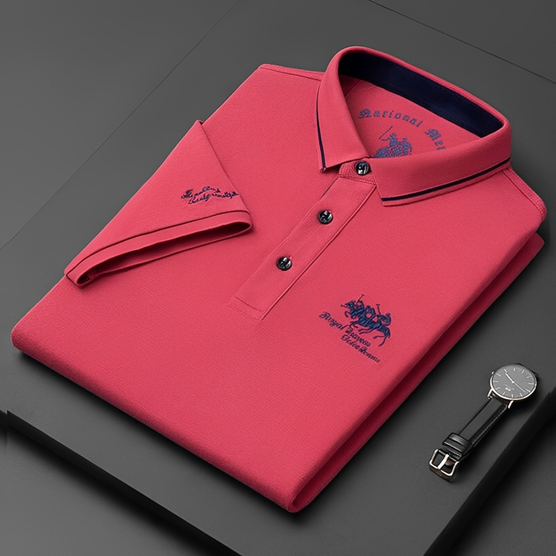 Eduard - Casualowa Koszulka Polo z Półguzikami