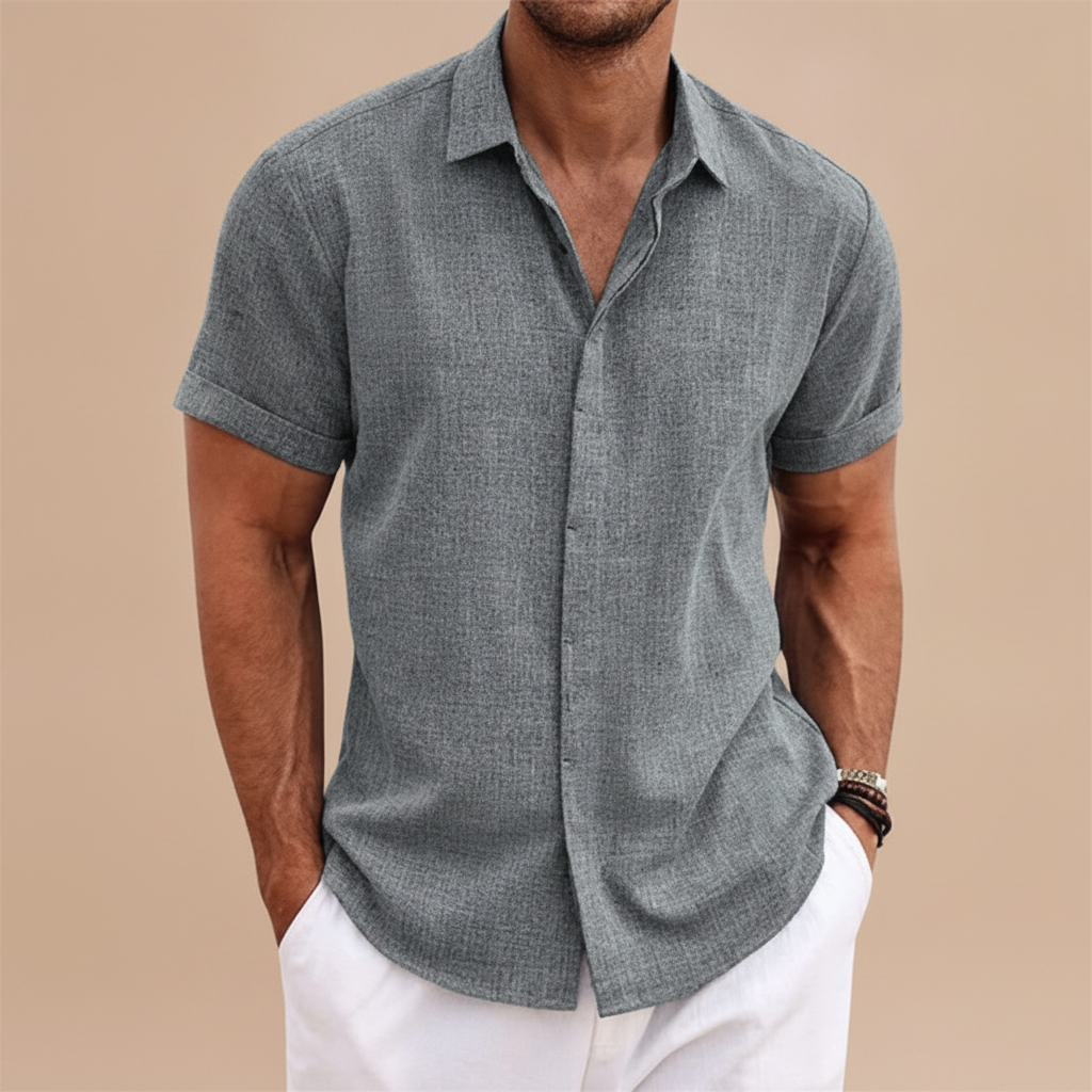 Aberon - Casualowa koszulka polo z guzikami
