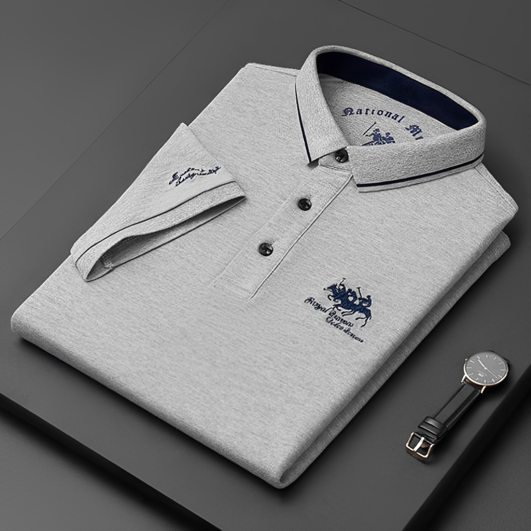 Eduard - Casualowa Koszulka Polo z Półguzikami