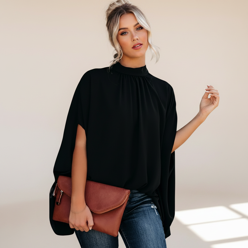 Jasmaine - Elegancka Rozkloszowana Bluzka