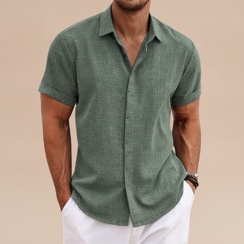 Aberon - Casualowa koszulka polo z guzikami