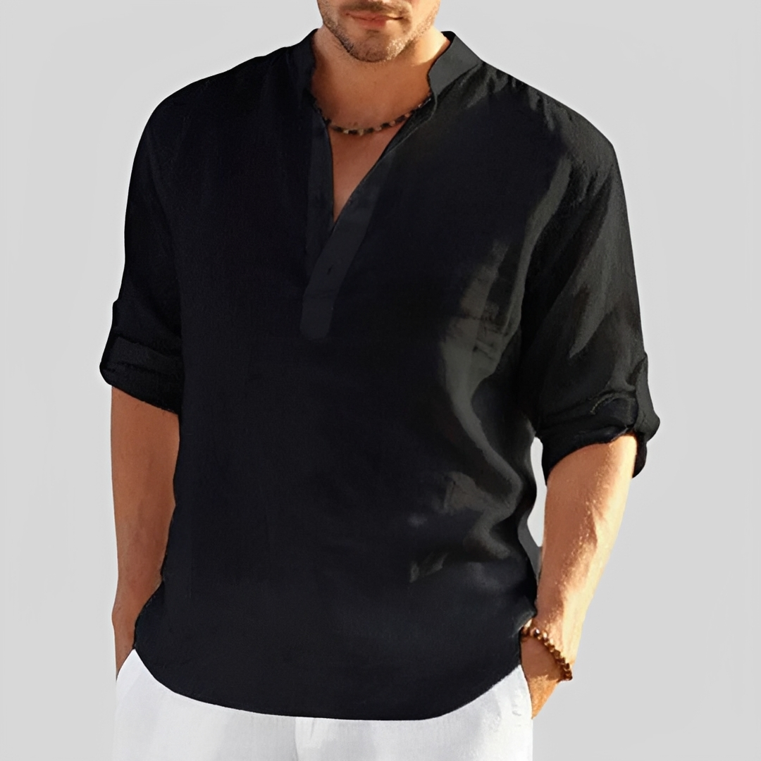 Adriano - Codzienna i wszechstronna koszulka z dekoltem w serek
