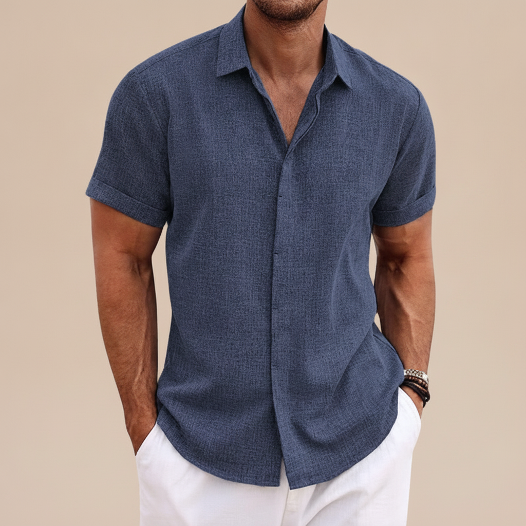 Aberon - Casualowa koszulka polo z guzikami