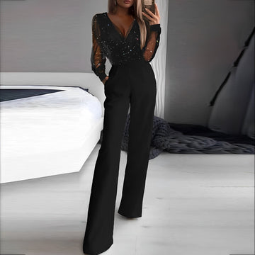 Alissa - Stylowy Jumpsuit z V-dekoltem dla kobiet
