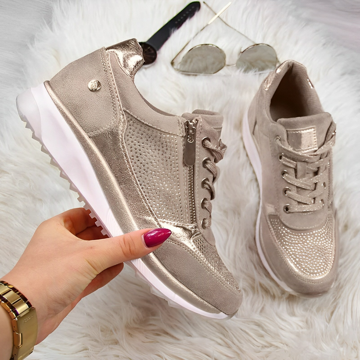 Eljenie - Eleganckie sneakersy sznurowane