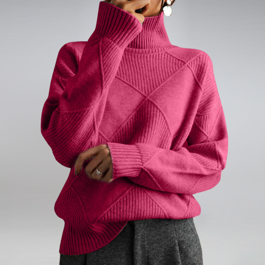 Camille - Damski sweter z półgolfem
