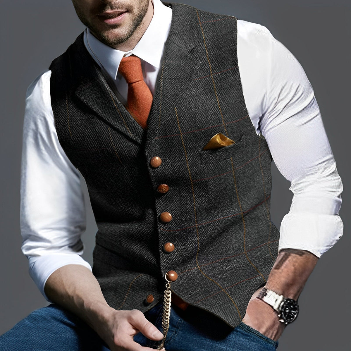Jasper – Kamizelka męska w stylu vintage