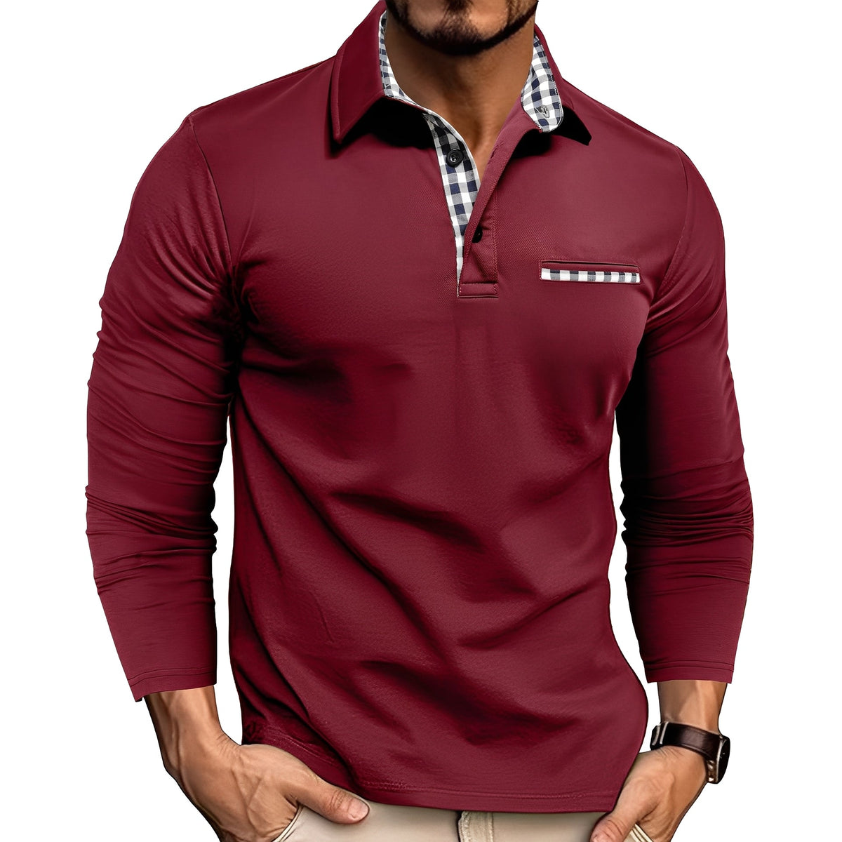 Grover - Swobodne polo z długim rękawem
