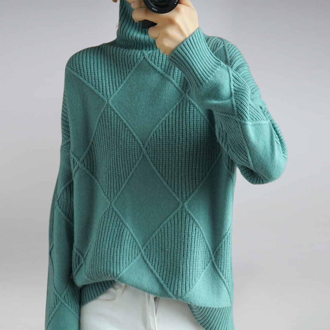 Camille - Damski sweter z półgolfem
