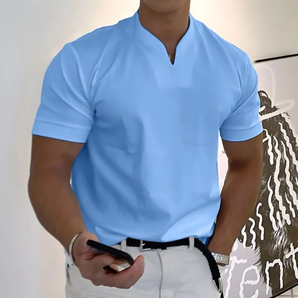 Jason - Casualowy T-shirt z Dekoltem V