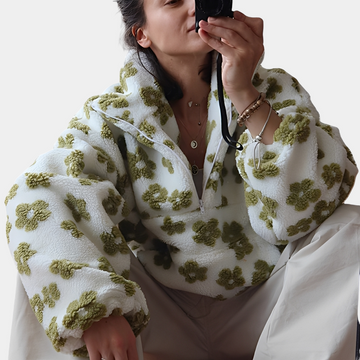 Elizabeth - Stylowy sweter z kwiatowymi wzorami