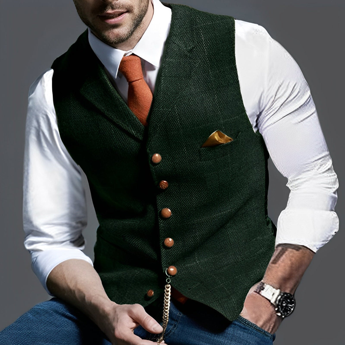 Jasper – Kamizelka męska w stylu vintage