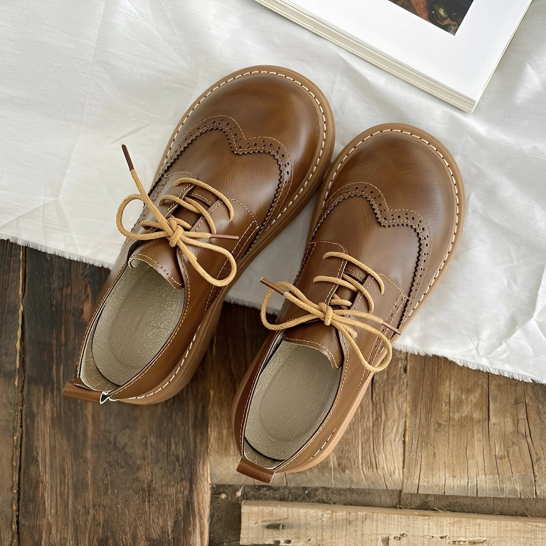 Vanessa - Klasyczne damskie buty typu oxford