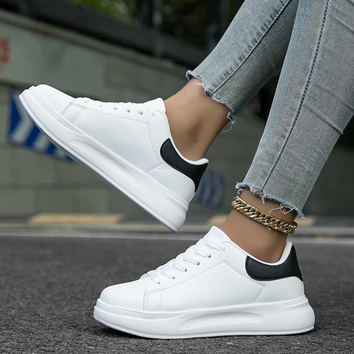 Layla - Białe damskie sneakersy do codziennego stylu
