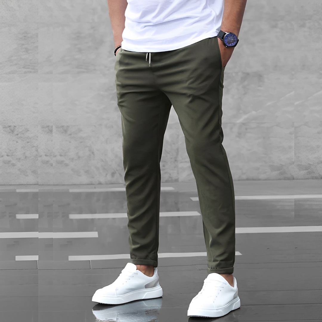 Aljure - Męskie spodnie Slim-Fit o luźnym kroju