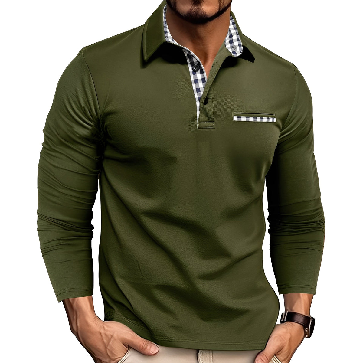 Grover - Swobodne polo z długim rękawem