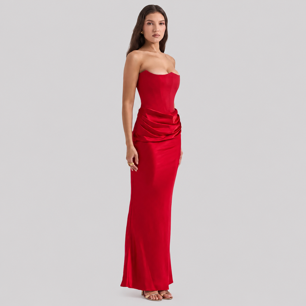 Elisabeth – Elegancka maxikleid z odkrytymi ramionami dla kobiet