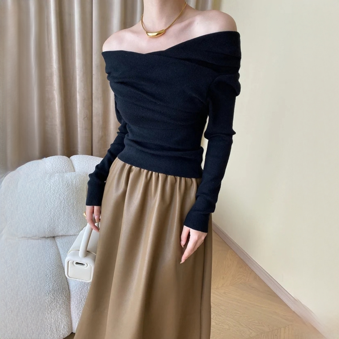 Yasmin - Elegancka bluzka bez ramiączek
