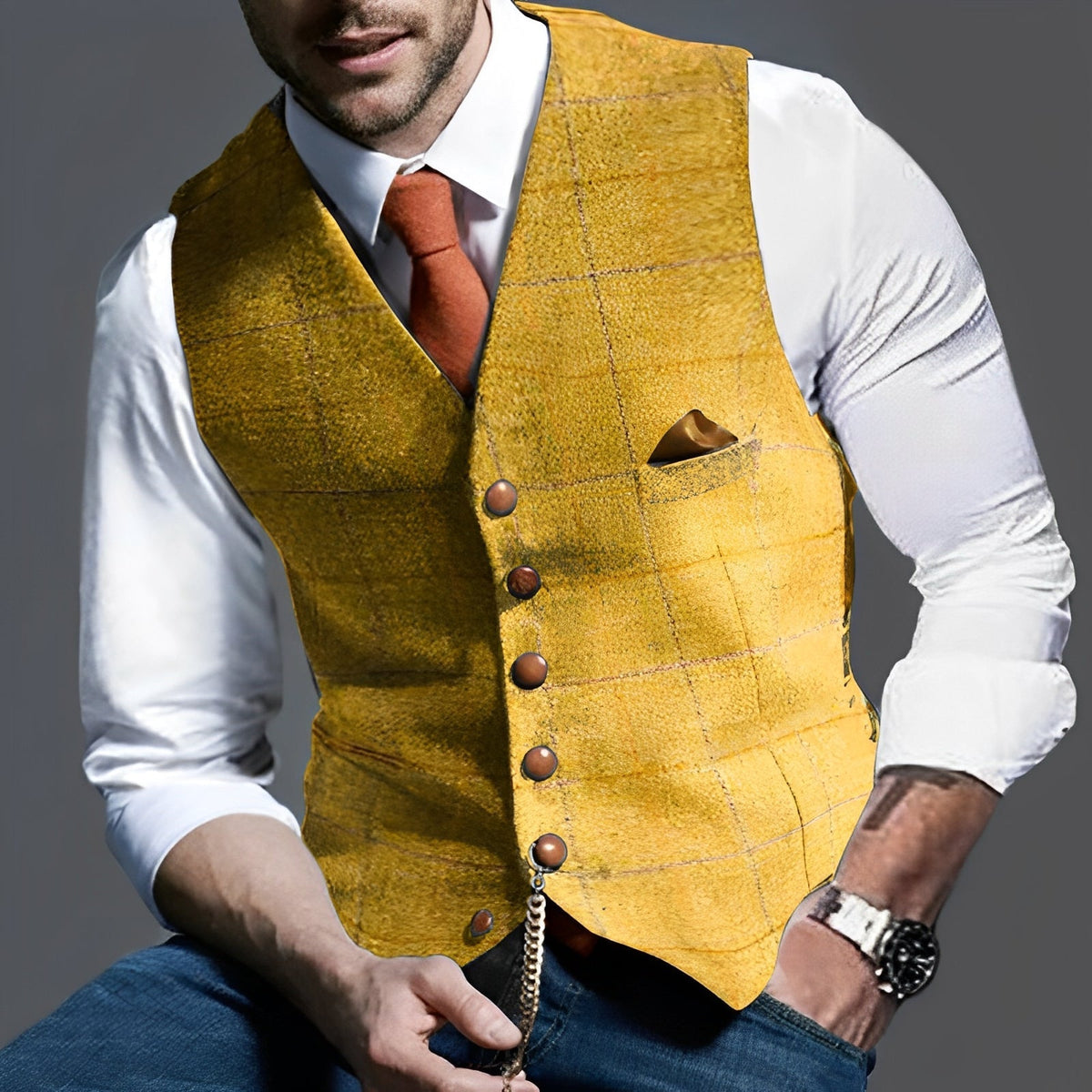 Jasper – Kamizelka męska w stylu vintage