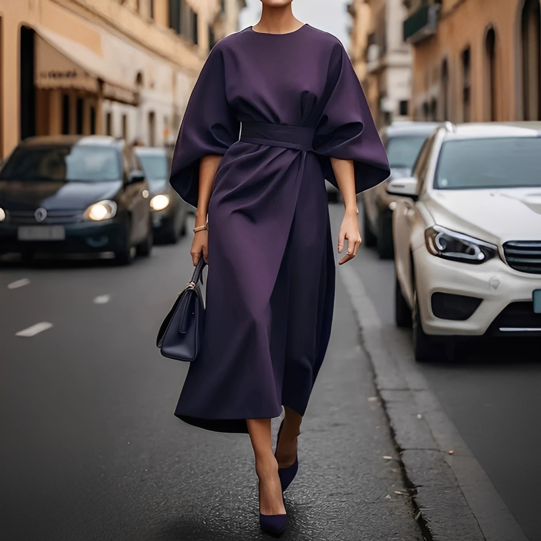 Lauriane - Stylowa sukienka dla kobiet z bufkami
