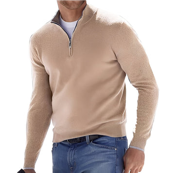 Ralph - Komfortowy sweter z zamkiem na kołnierzu