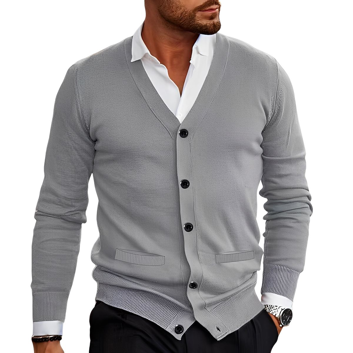 Holden - Komfortowa i ciepła kurtka zapinana na guziki